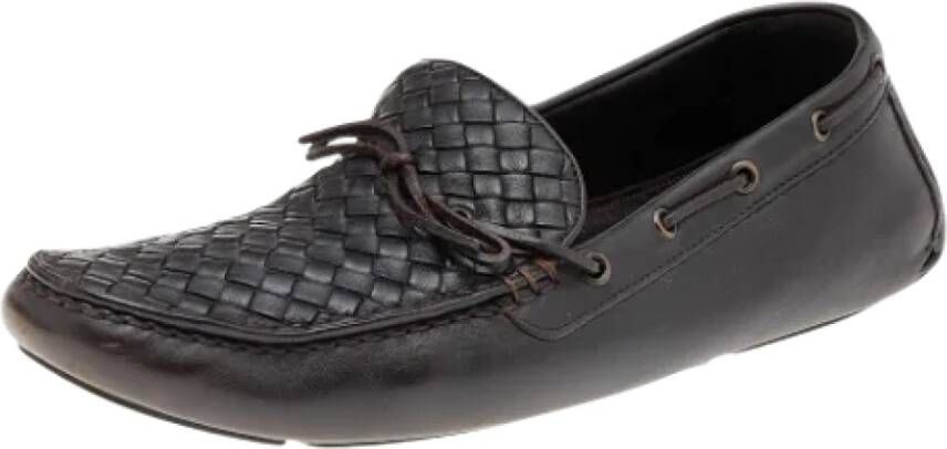 Bottega Veneta Vintage Pre-owned Leather flats Brown Dames