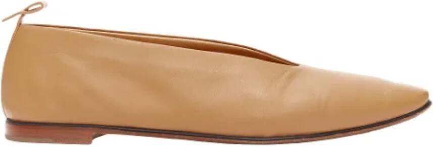 Bottega Veneta Vintage Pre-owned Leather flats Brown Dames