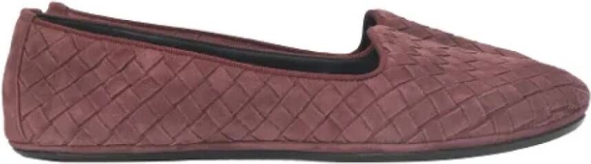 Bottega Veneta Vintage Pre-owned Leather flats Purple Dames