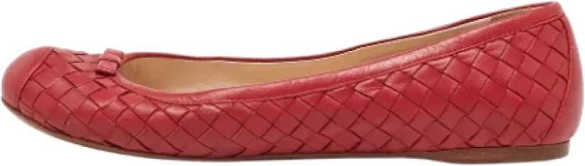 Bottega Veneta Vintage Pre-owned Leather flats Red Dames