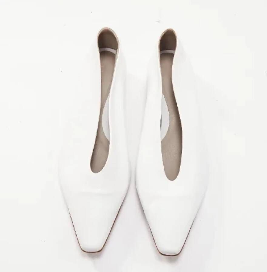 Bottega Veneta Vintage Pre-owned Leather flats White Dames