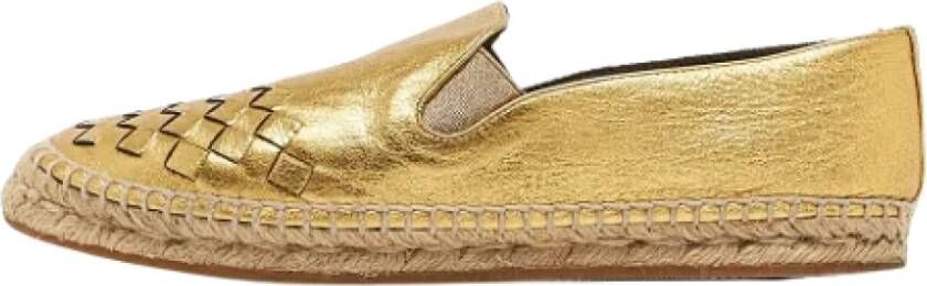 Bottega Veneta Vintage Pre-owned Leather flats Yellow Dames