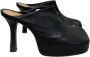 Bottega Veneta Vintage Pre-owned Leather mules Black Dames - Thumbnail 1