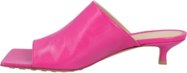 Bottega Veneta Vintage Pre-owned Leather mules Pink Dames