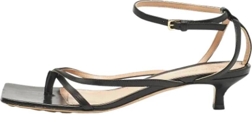 Bottega Veneta Vintage Pre-owned Leather sandals Black Dames