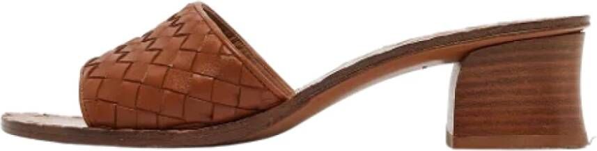 Bottega Veneta Vintage Pre-owned Leather sandals Brown Dames