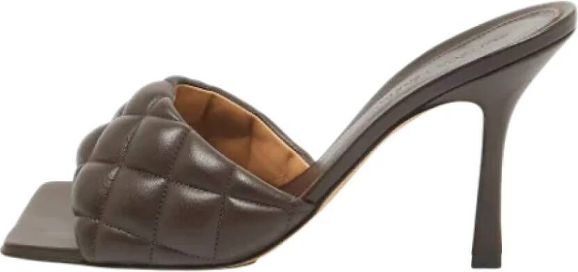 Bottega Veneta Vintage Pre-owned Leather sandals Brown Dames