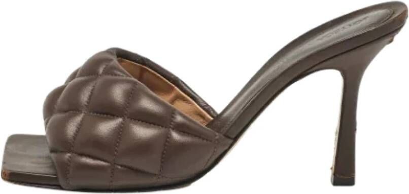 Bottega Veneta Vintage Pre-owned Leather sandals Brown Dames