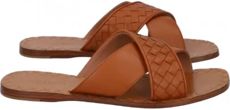 Bottega Veneta Vintage Pre-owned Leather sandals Brown Dames