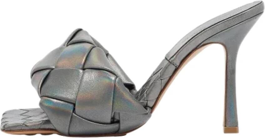 Bottega Veneta Vintage Pre-owned Leather sandals Gray Dames