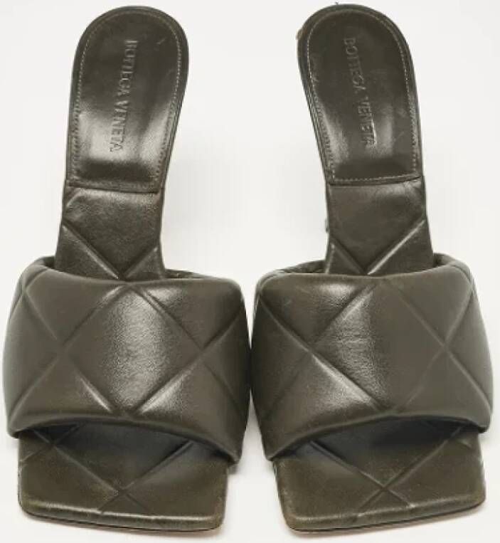 Bottega Veneta Vintage Pre-owned Leather sandals Gray Dames