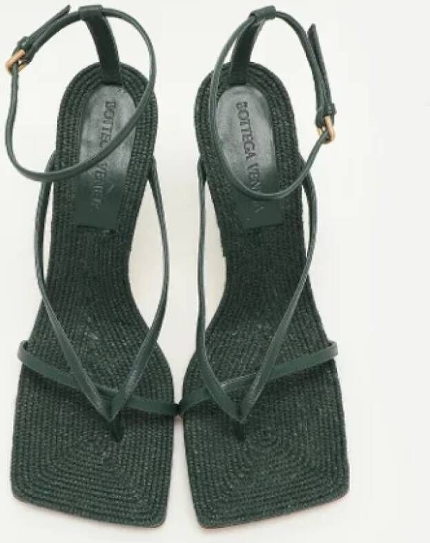 Bottega Veneta Vintage Pre-owned Leather sandals Green Dames