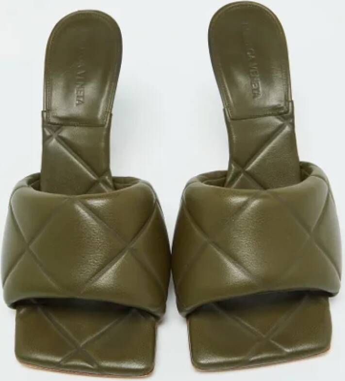 Bottega Veneta Vintage Pre-owned Leather sandals Green Dames