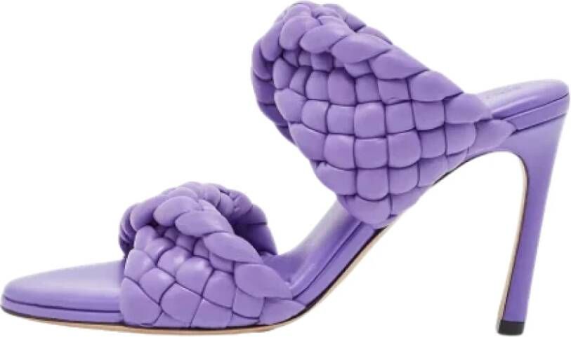 Bottega Veneta Vintage Pre-owned Leather sandals Purple Dames