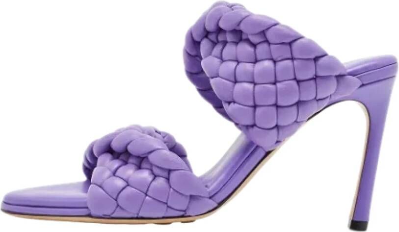 Bottega Veneta Vintage Pre-owned Leather sandals Purple Dames