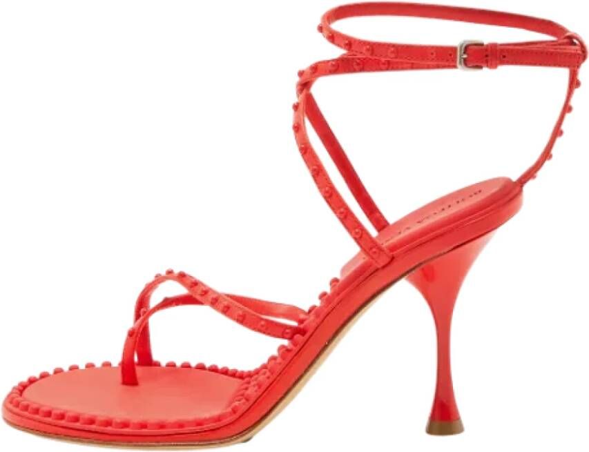 Bottega Veneta Vintage Pre-owned Leather sandals Red Dames