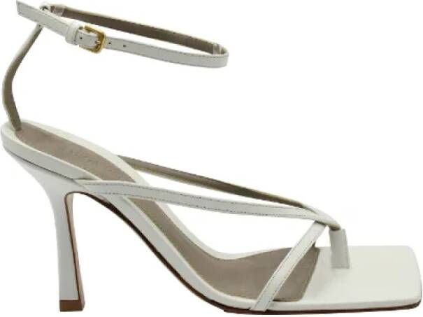 Bottega Veneta Vintage Pre-owned Leather sandals White Dames