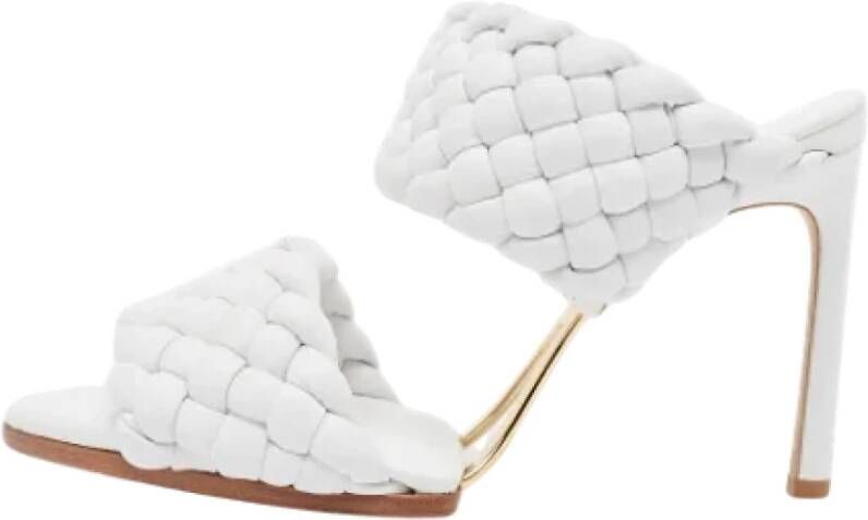 Bottega Veneta Vintage Pre-owned Leather sandals White Dames