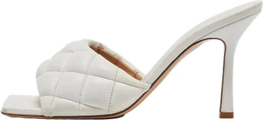 Bottega Veneta Vintage Pre-owned Leather sandals White Dames