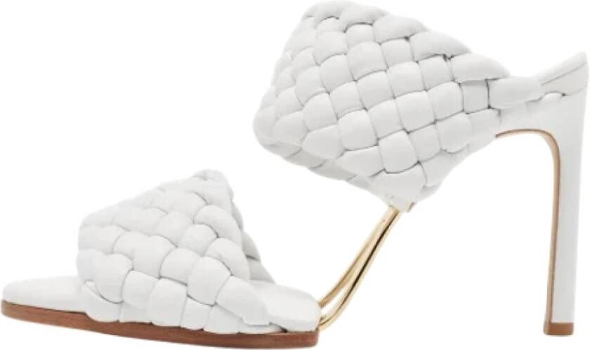 Bottega Veneta Vintage Pre-owned Leather sandals White Dames