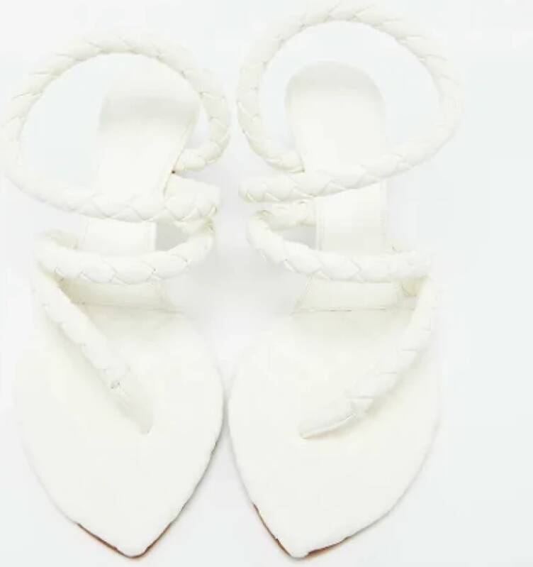 Bottega Veneta Vintage Pre-owned Leather sandals White Dames