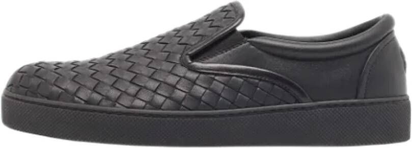 Bottega Veneta Vintage Pre-owned Leather sneakers Black Heren