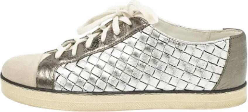 Bottega Veneta Vintage Pre-owned Leather sneakers Gray Dames