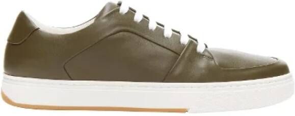 Bottega Veneta Vintage Pre-owned Leather sneakers Green Dames