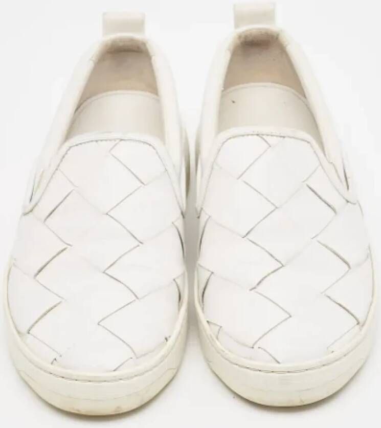 Bottega Veneta Vintage Pre-owned Leather sneakers White Dames