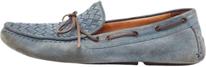 Bottega Veneta Vintage Pre-owned Suede flats Blue Heren