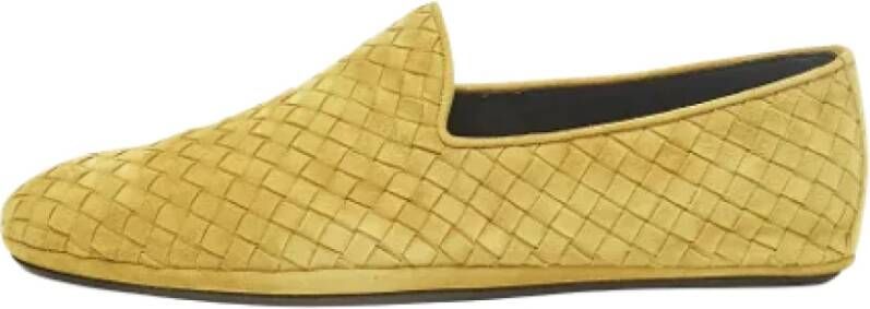 Bottega Veneta Vintage Pre-owned Suede flats Yellow Heren