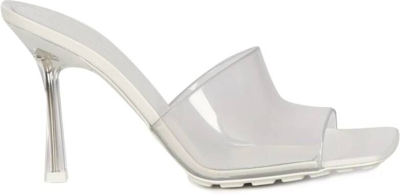 Bottega Veneta Witte PVC Sandalen met 10cm Hak White Dames