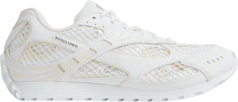 Bottega Veneta Witte Sneakers Lichtgewicht Technische Stof Mesh White Heren