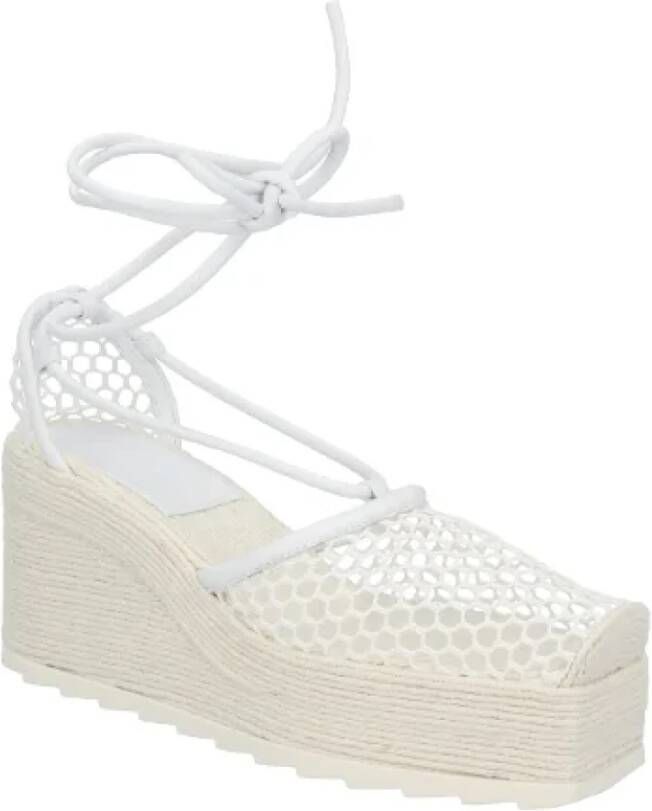 Bottega Veneta Witte Stretch Mesh Espadrilles White Dames