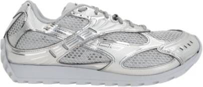 Bottega Veneta Zilveren Low-Top Sneakers met Rubberdetails Gray Dames