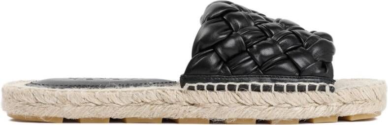 Bottega Veneta Zwarte Jack Flat Sandal Black Dames