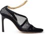 Bottega Veneta Zwarte leren enkelband sandalen Black Dames - Thumbnail 1