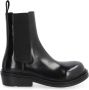 Bottega Veneta Zwarte Leren Enkellaarzen Aw22 Black Dames - Thumbnail 1