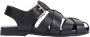 Bottega Veneta Zwarte Leren Kooi Sandalen Black Dames - Thumbnail 1