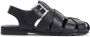 Bottega Veneta Zwarte Leren Kooi Sandalen Black Heren - Thumbnail 1