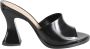 Bottega Veneta Zwarte Leren Sandalen Open Teen Hakken Black Dames - Thumbnail 1