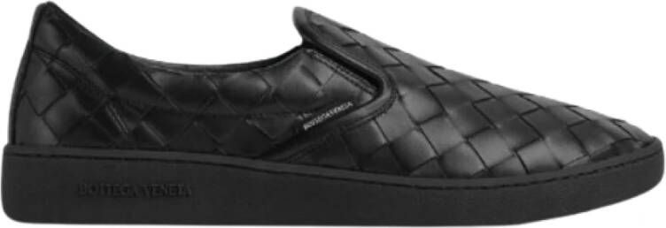 Bottega Veneta Zwarte platte schoenen Elegante stijl Black Dames