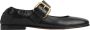 Bottega Veneta Zwarte platte schoenen met Intrecciato-detail Black Dames - Thumbnail 1