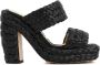 Bottega Veneta Zwarte Raffia Sandalen Black Dames - Thumbnail 1