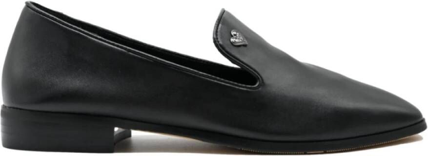 Braccialini Lage schoenen van zwart kalfsleer Black Dames