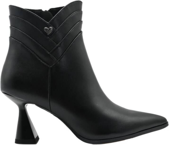 Braccialini Zwarte Kalfsleren Laarzen Black Dames