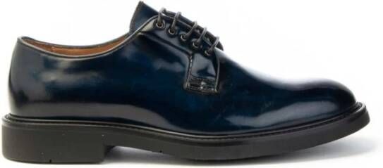 Brecos Blake Leren Derby Schoenen Rubberen Zool Blue Heren