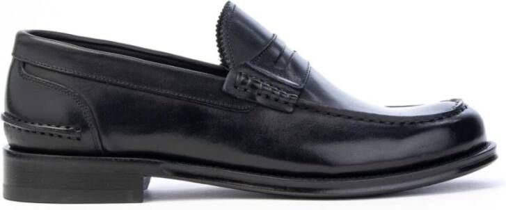 Brecos College Mocassin in Leer Black Heren