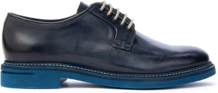 Brecos Handgemaakte Derby Schoenen Micro Zool Blue Heren