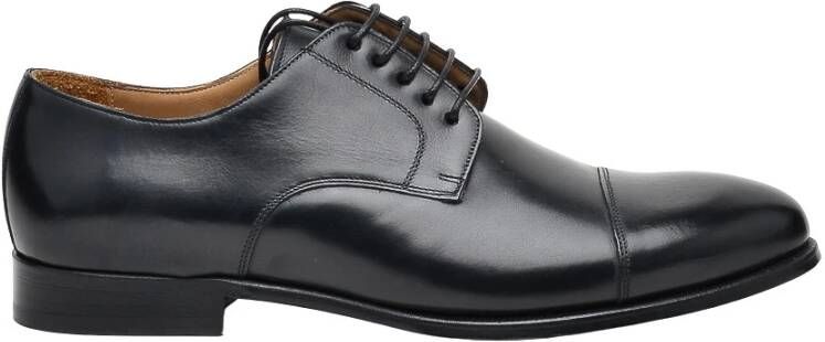 Brecos Klassieke Zwarte Leren Schoen Black Heren